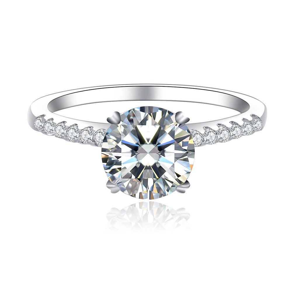 Round CZ Engagement Ring